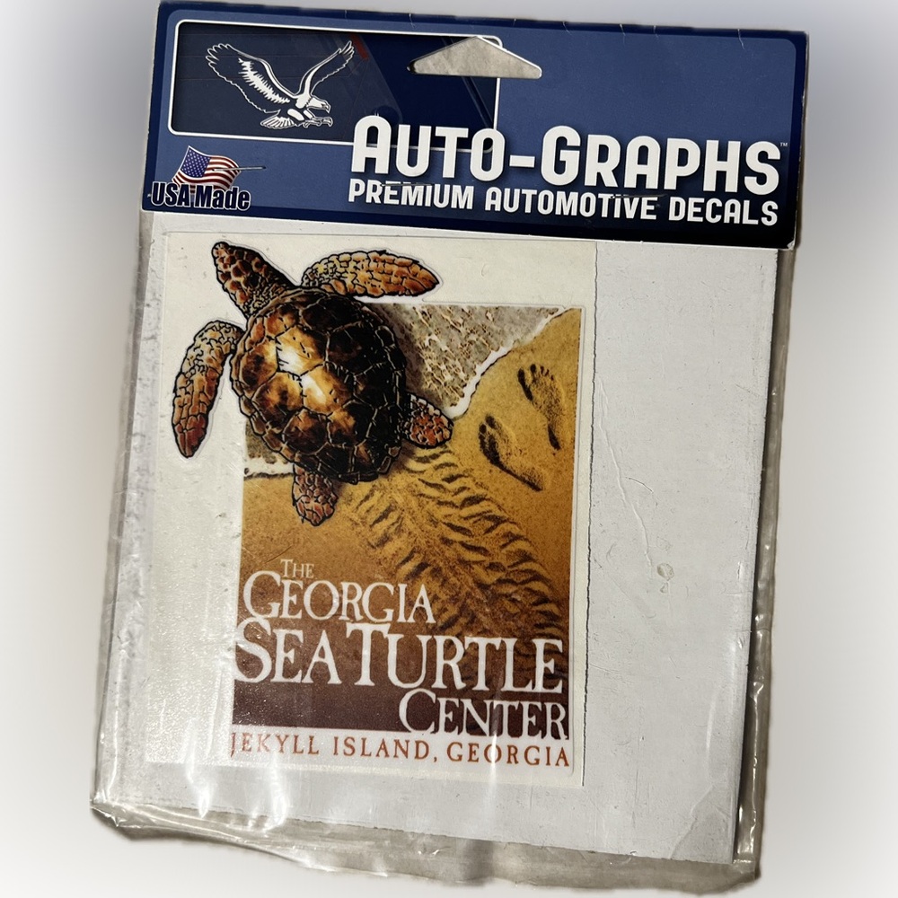 💥NWT Car Decal Georgia Sea Turtle Center Jekyll Island Beach Ocean Souvenir